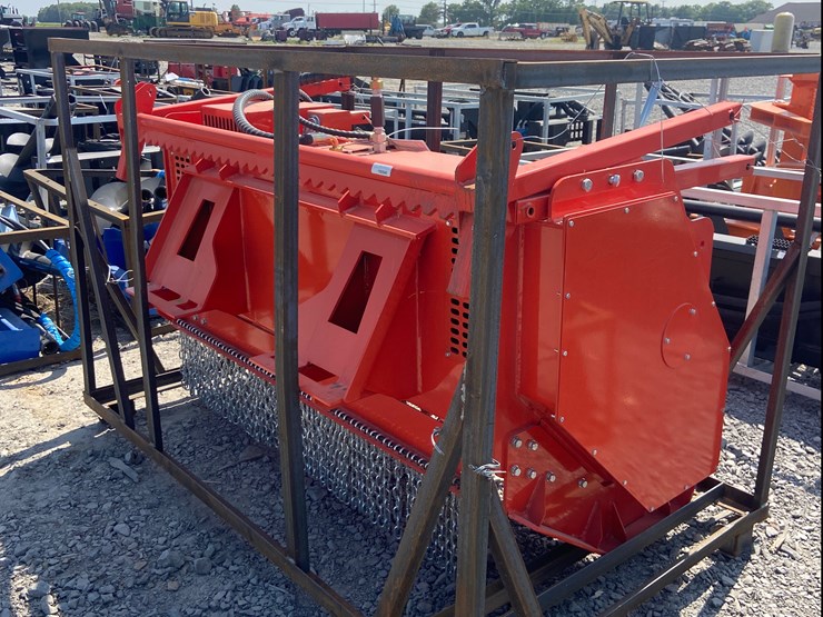375 • Unused Agrotk 81" Skid Steer Forestry Drum Mulcher Lot 375