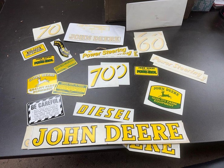 John Deere Implement Decals Lot 707, 2023 Summer Consignment, 6/21