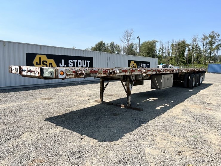 QuadAxle Flatbed Trailer Lot 5701, Day 1 Public Live Online Only Auction, 7/27/2023, J