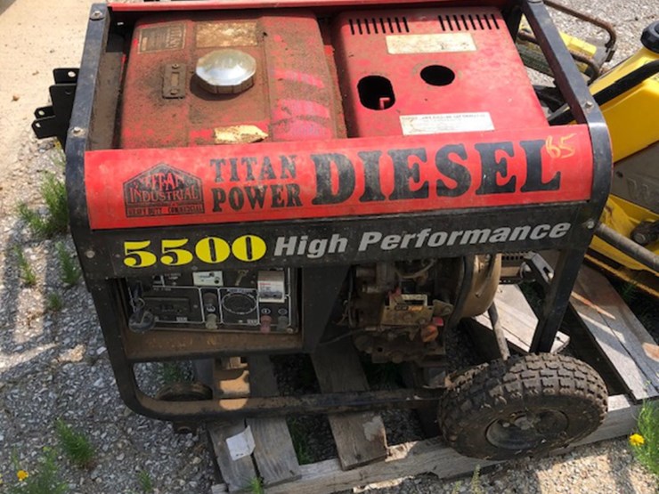 Titan 5500 Generator Lot 65, Clean Up Sale, 8/4/2023, Grimes Auto LLC Auction Resource