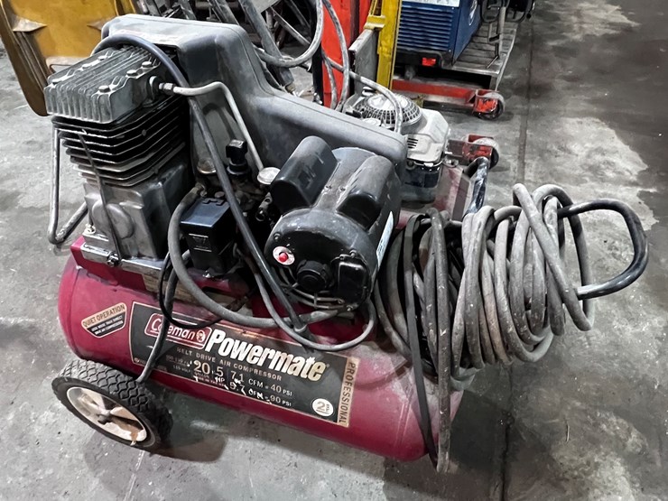 Coleman Powermate 20 Gallon Air Compressor Lot 55, ACREAGE, FARMLAND