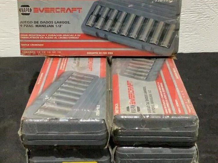 (5) Napa Evercraft 9pc 1/2" Deep Socket Sets Lot 228, August Monthly