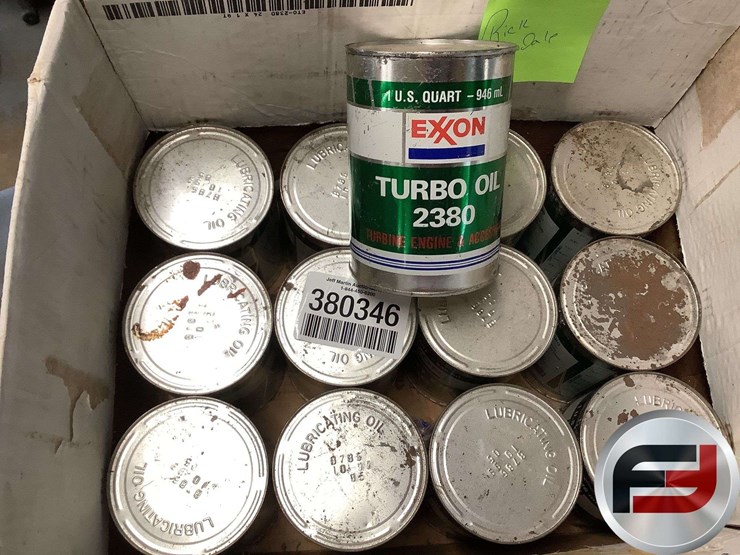 13 EXXON TURBO OIL CANS 2380 Lot 380346, ANNUAL FALL BIG BOY TOY