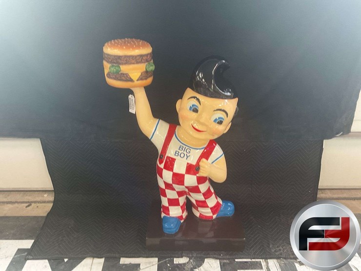 43" TALL FIBERGLASS BIG BOY STATUE Lot 33, ANNUAL FALL BIG BOY TOY