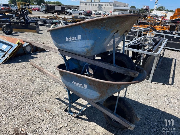 Qty 2 Jackson Tools Wheelbarrows Lot 341, Construction Equipment and